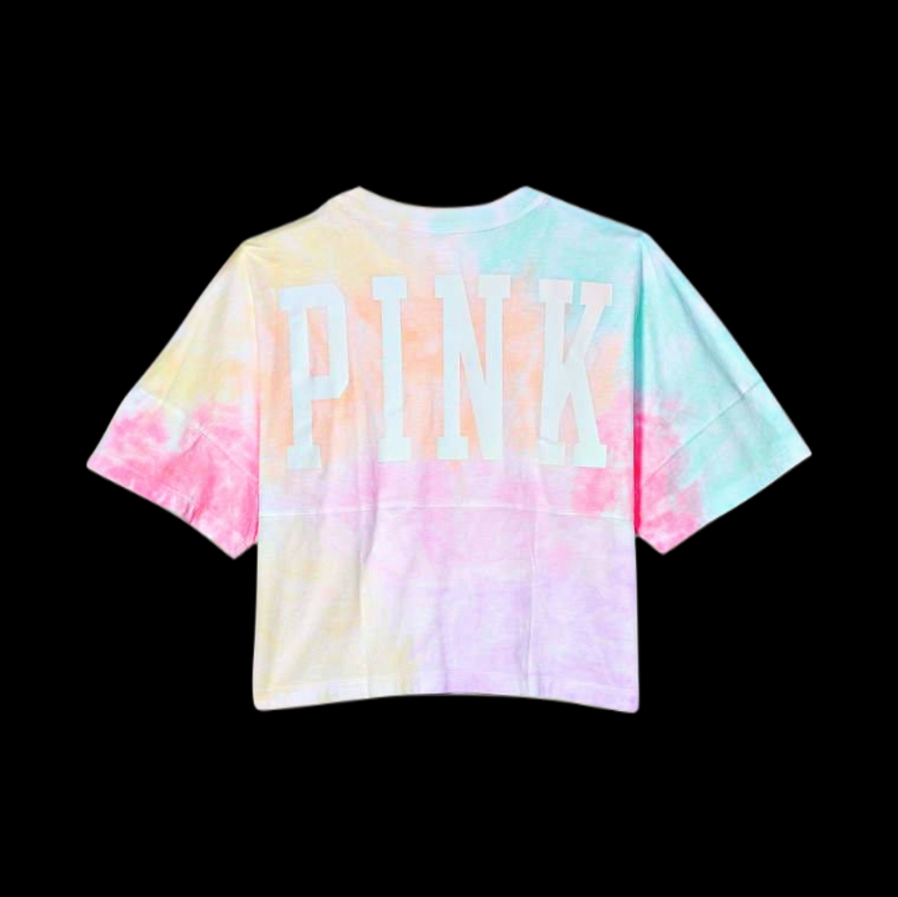PINK Tie-dye Crop Tee shirt